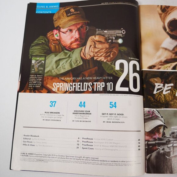 Lot Of 8 Guns & Ammo Magazines 2018 Issues Featuring Firearms & Accessories - Picture 11 of 16